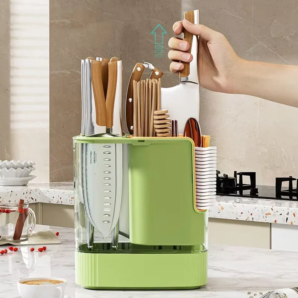 Porte-Couteau Rotatif Multifonctionnel Cuisine