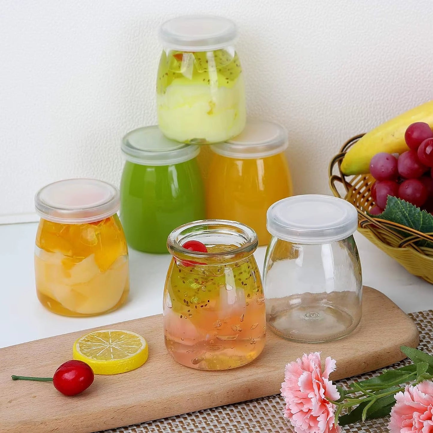 Bocaux en Verre Transparent avec Légumes