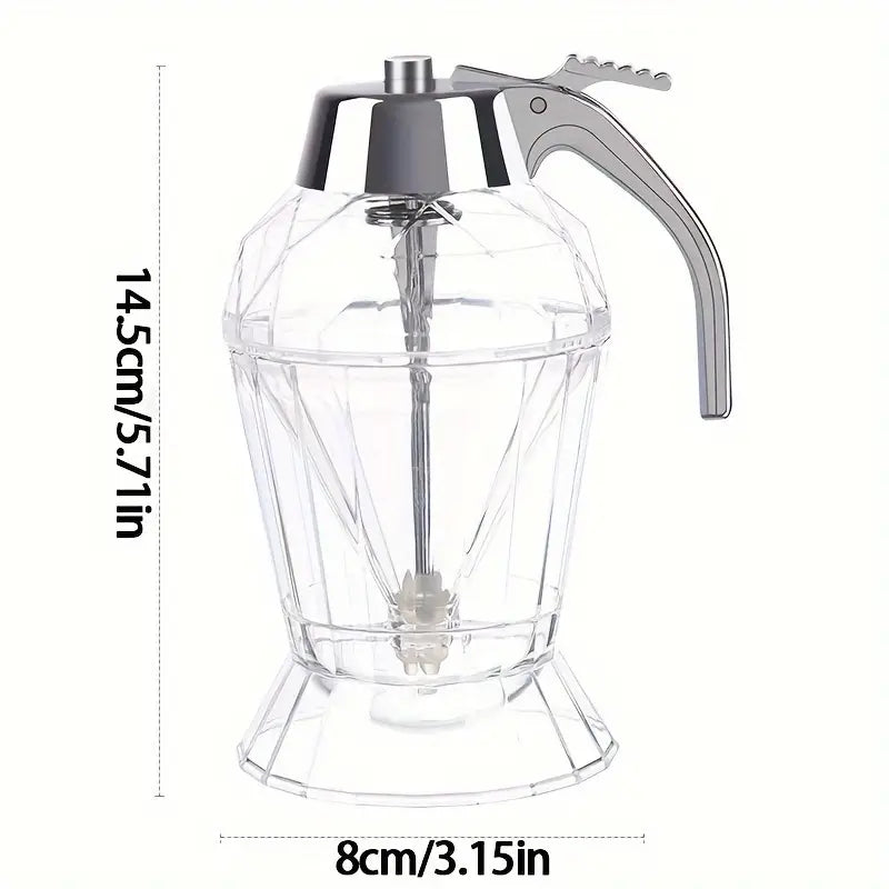 Distributeur de Miel en Forme de Diamant avec Base de Support – Versement Propre et Sans Goutte