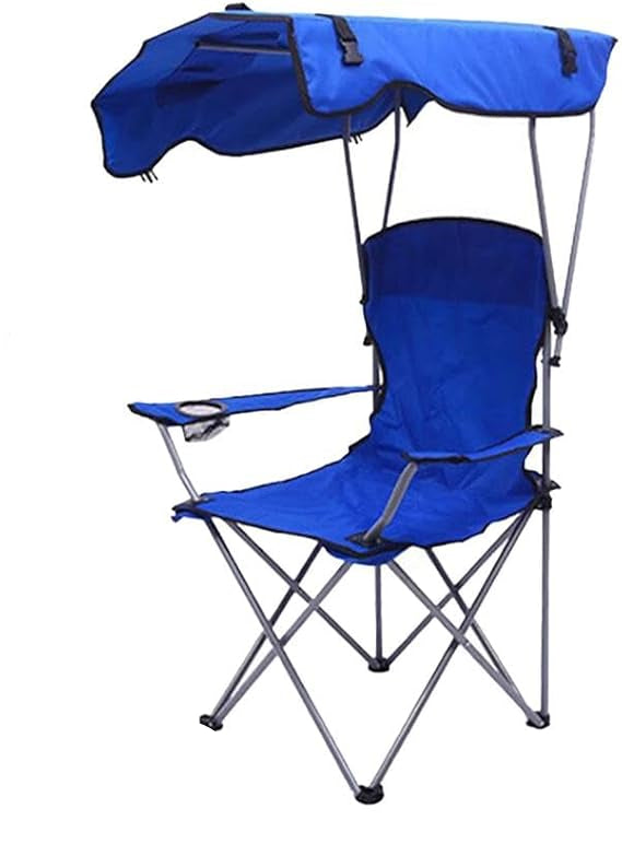 Chaise de Pêche Pliable avec Auvent Intégré – Confort et Protection Solaire