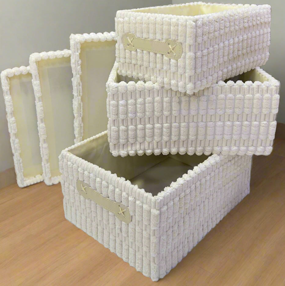 Apportez ordre et élégance à votre intérieur grâce au set de 3 boîtes de rangement