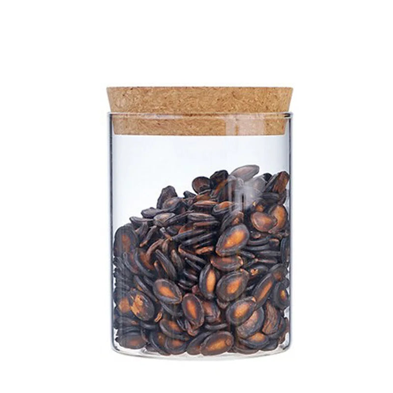 Rangement Chic : Bocal de Verre Droit et Transparent