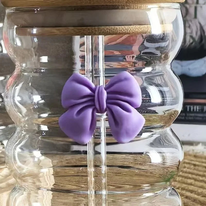 6 Tasse en Verre à Bulles Multicolore