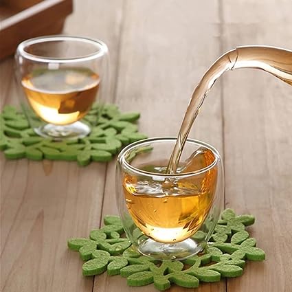 6 Tasse à café en Verre Double 80 ML