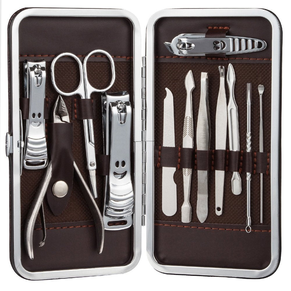 Set Manucure Pédicure 12 en 1 BinKe – Coupe-Ongles Inox