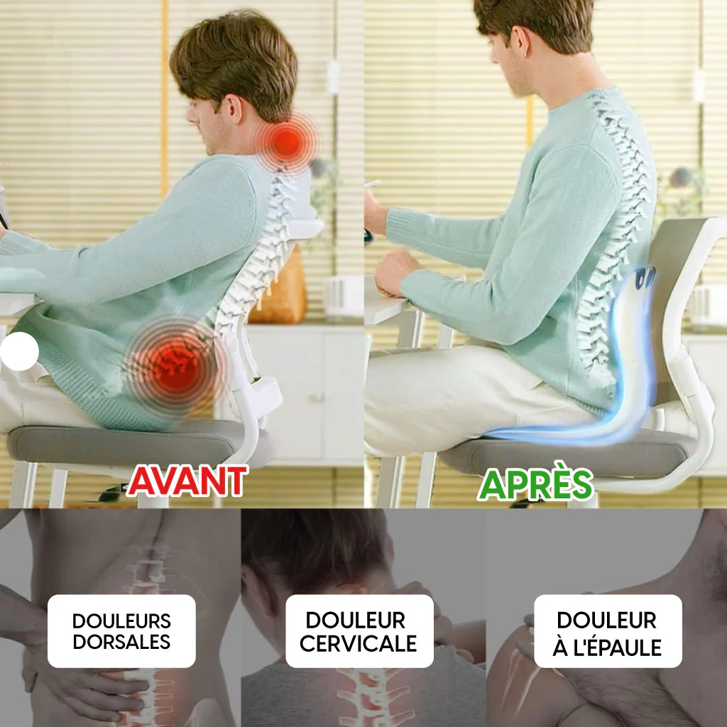 Coussin Lombaire Ergonomique – Soutien Optimal pour un Confort Quotidien