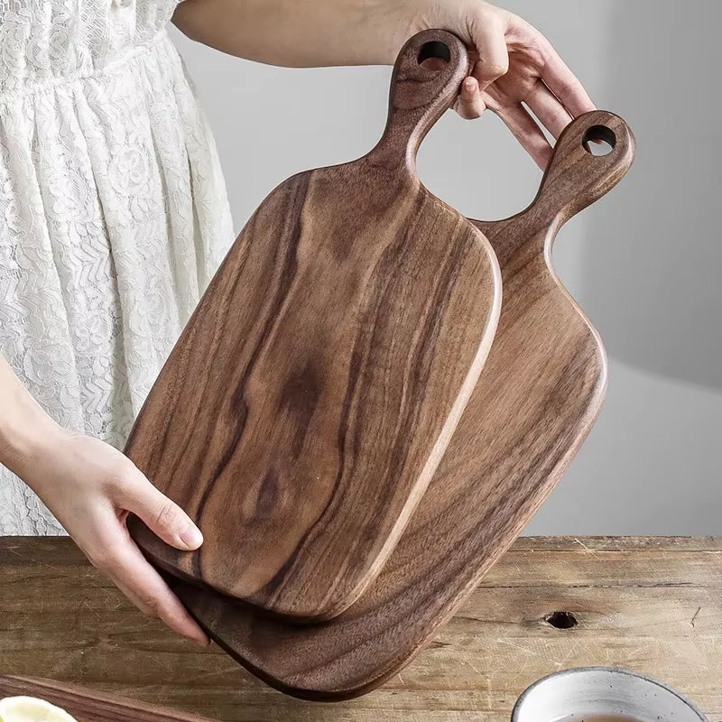 Bloc à Découper en Bois de Qualité – Hêtre & Noyer