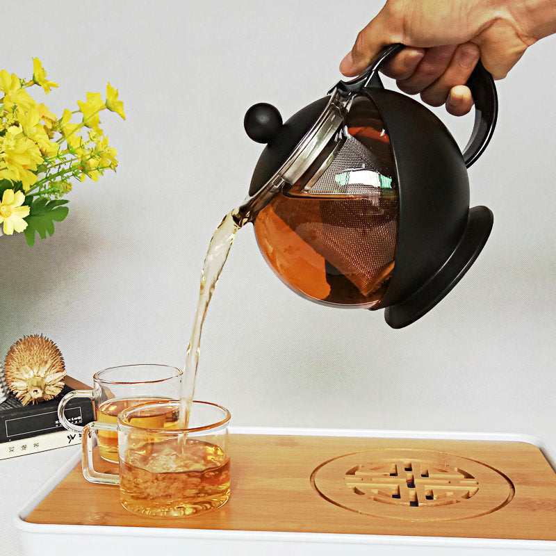 Théière en verre avec filtre en acier inoxydable - Grande capacité 700ML