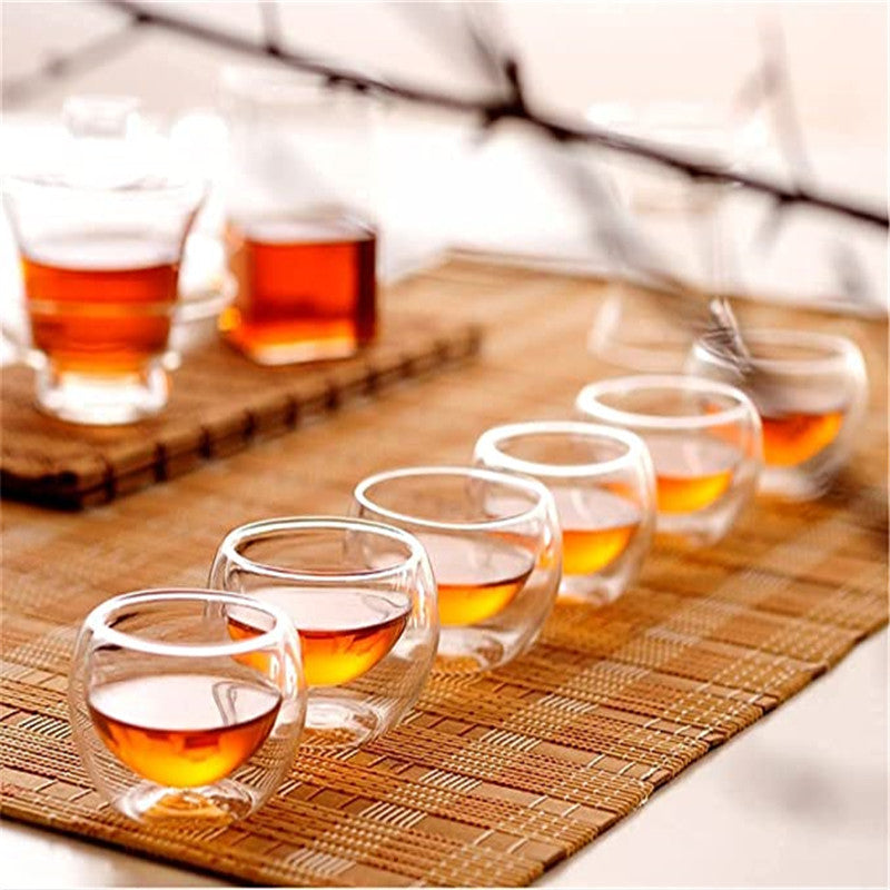 Tasses à Thé en Verre Double - Élégance et Praticité pour une Dégustation de Thé Exceptionnelle