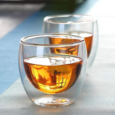 6 Tasse à café en Verre Double 80 ML