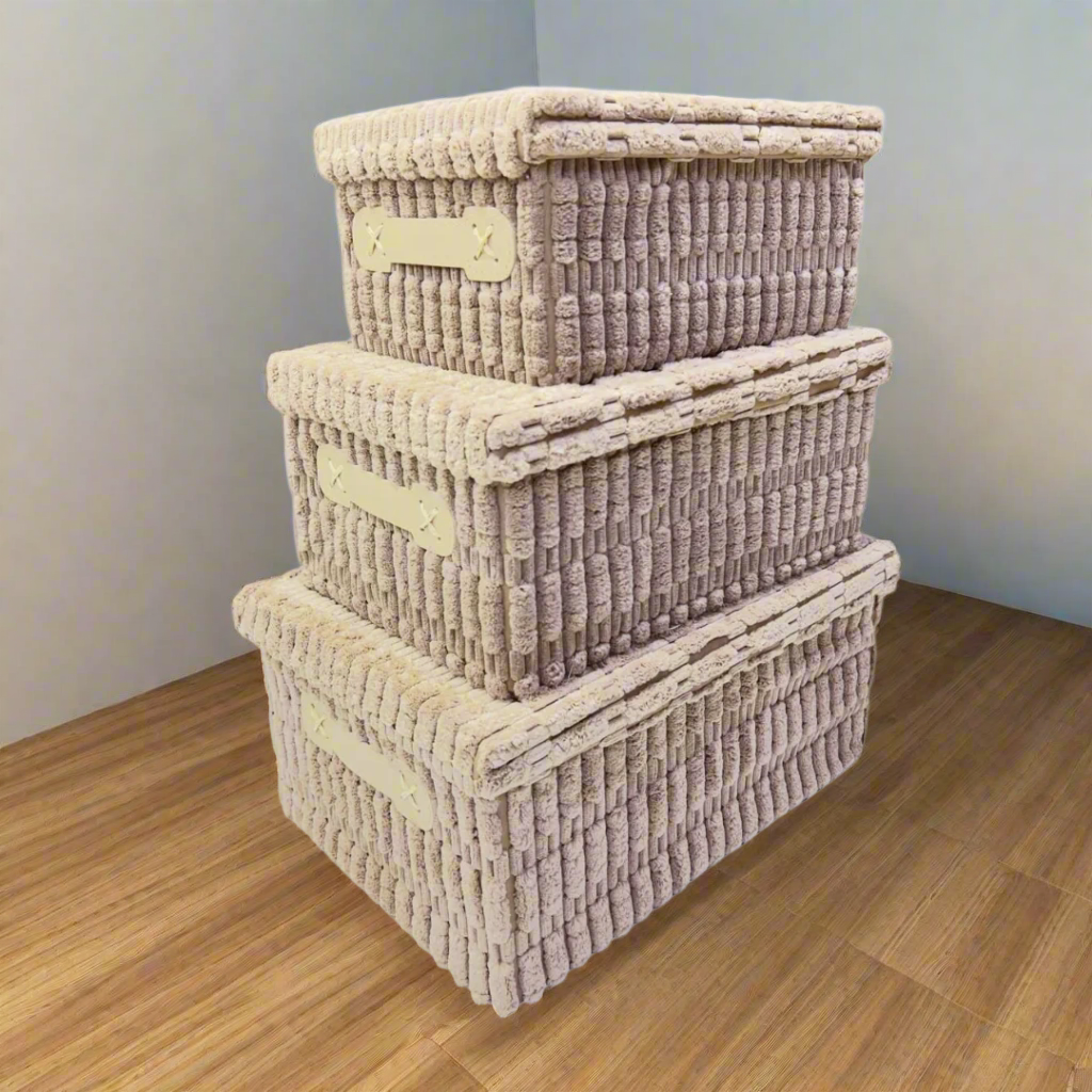 Apportez ordre et élégance à votre intérieur grâce au set de 3 boîtes de rangement