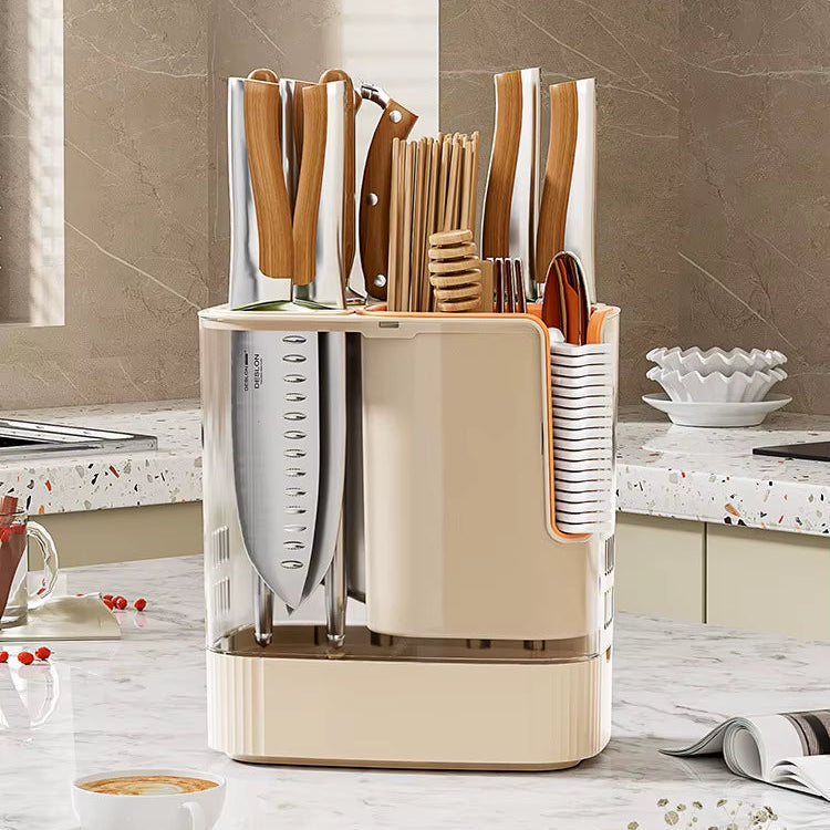 Porte-Couteau Rotatif Multifonctionnel Cuisine