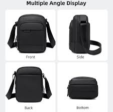 Sacoche Bandoulière Noir Mat pour Homme