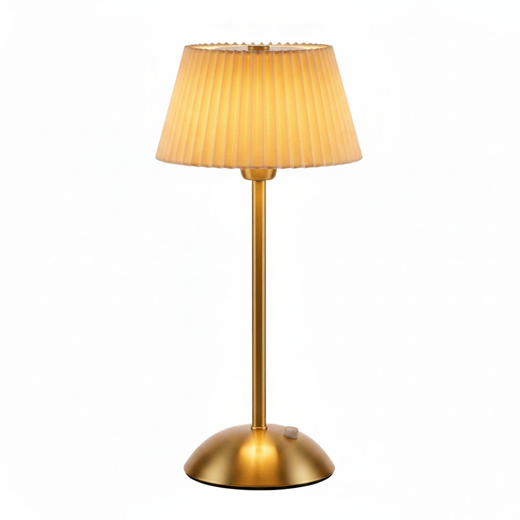 Lampe de Table LED Sans Fil Plissée – Veilleuse Rechargeable Tactile Vintage