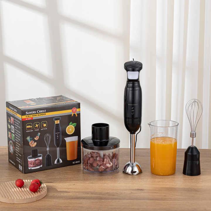 Mixeur Plongeant 4 en 1 Avec Socle En Inox Hand Mixer