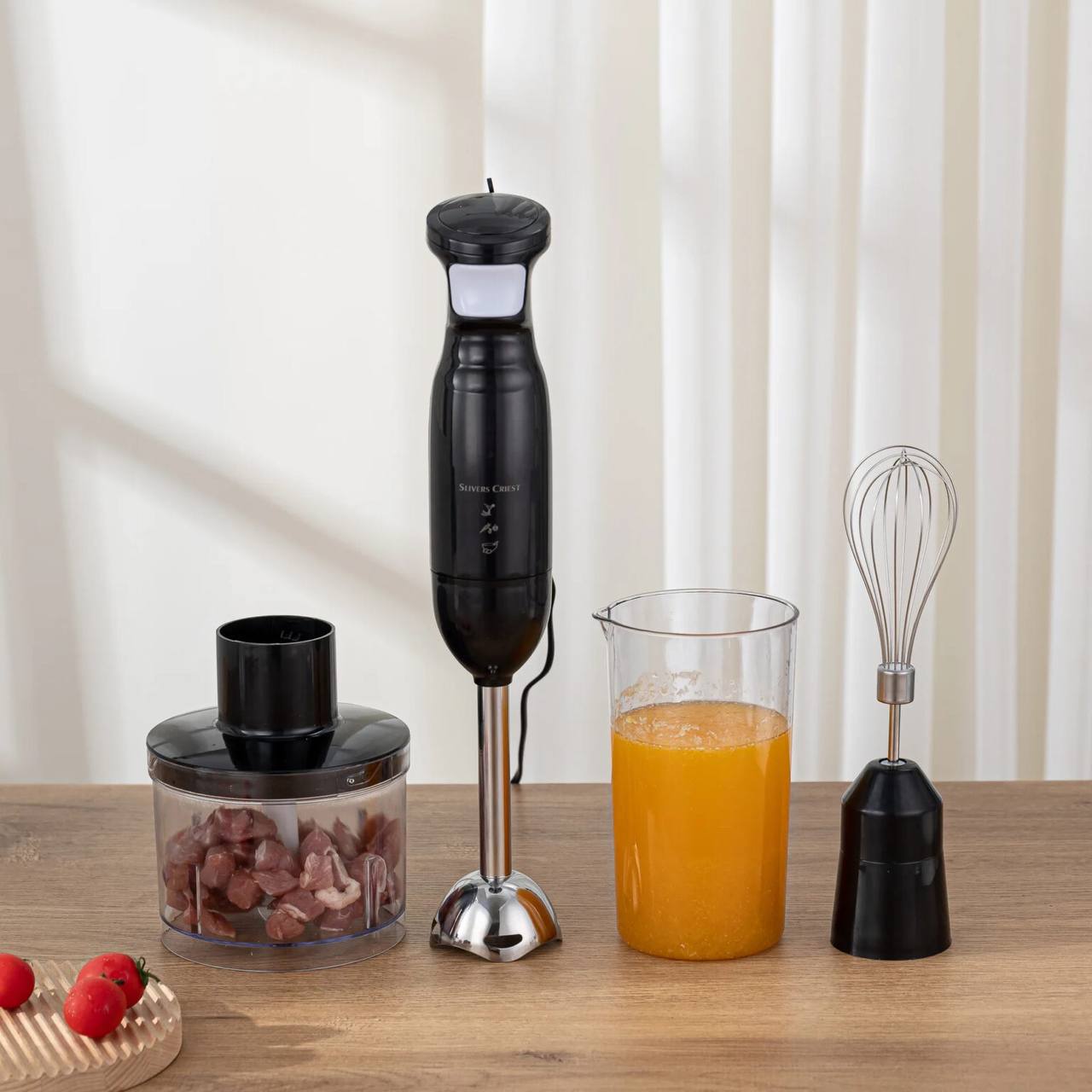 Mixeur Plongeant 4 en 1 Avec Socle En Inox Hand Mixer