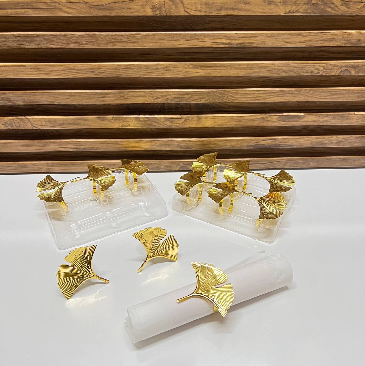 Lot de 6 anneaux de serviette en mariage, et décoration de table à manger