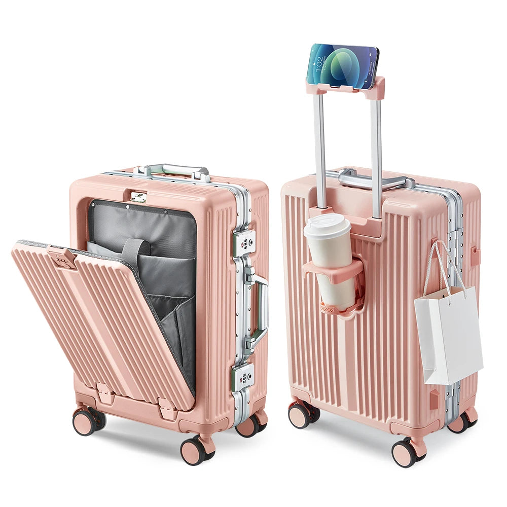 Valise Rigide Intégrale en Aluminium – Élégance, Sécurité et Résistance