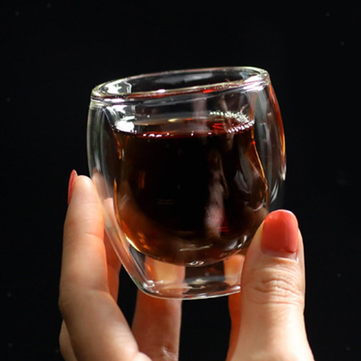 6 Tasse à café en Verre Double 80 ML