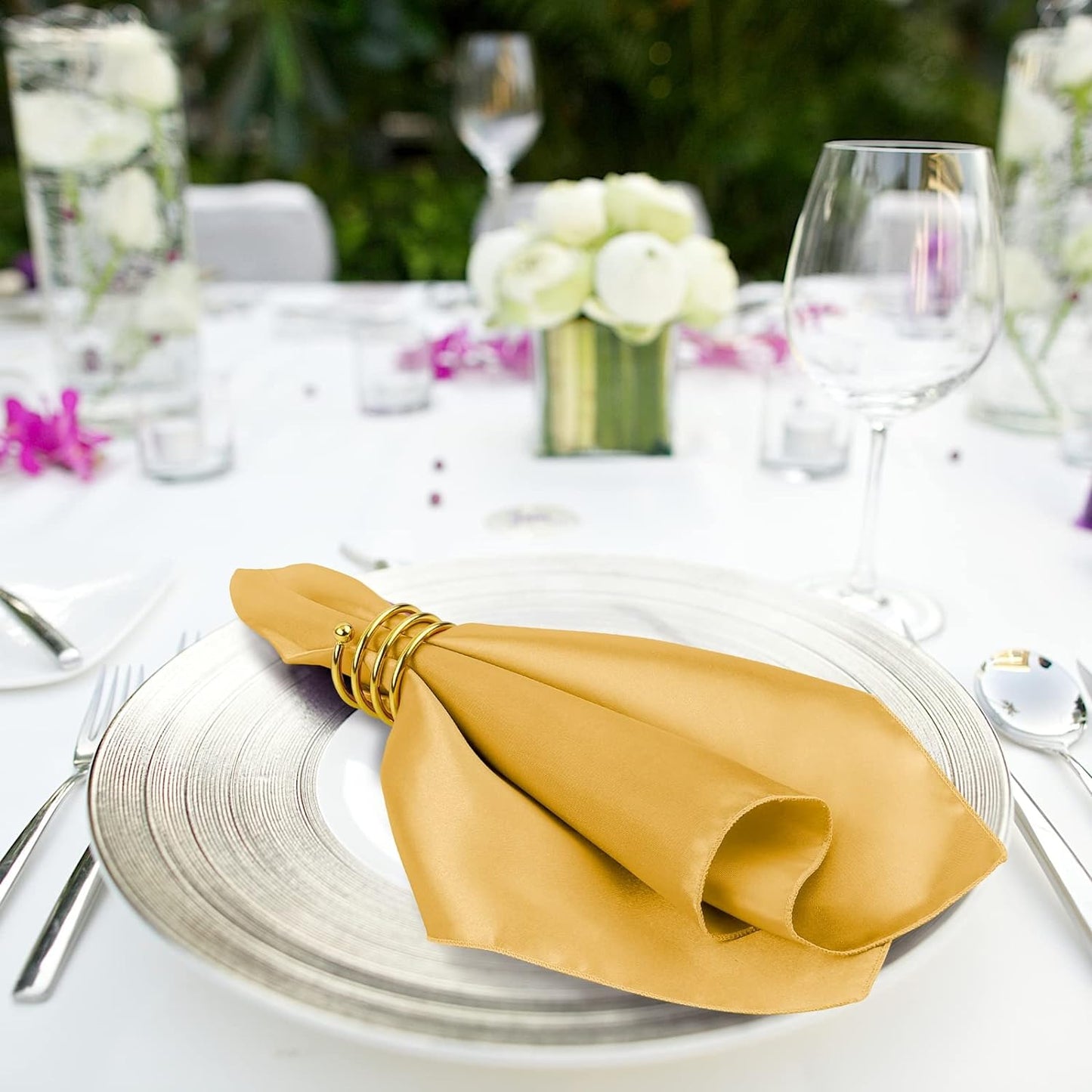Lot de 6 anneaux de serviette en mariage, et décoration de table à manger