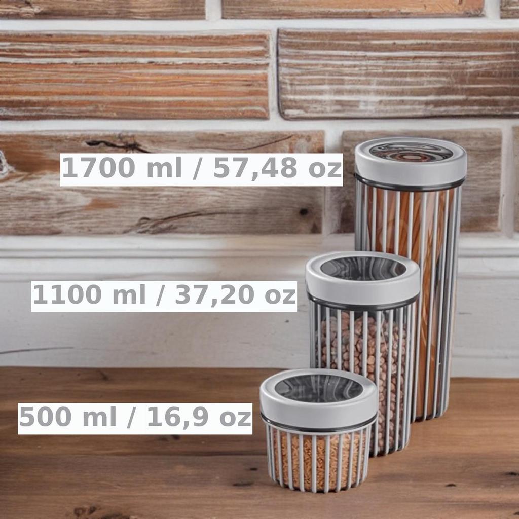 3 Boîte de rangement ronde pour cuisine