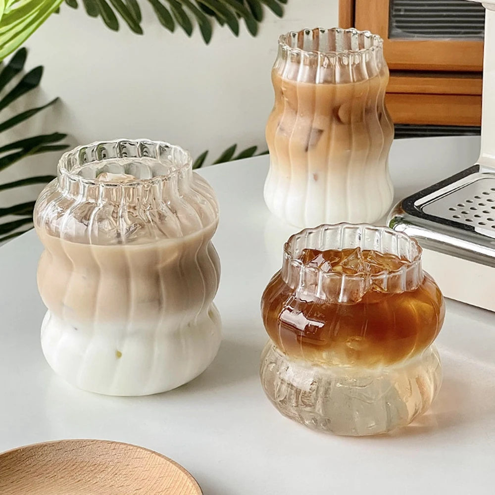 Tasse en Verre Ondulée de 500 ml