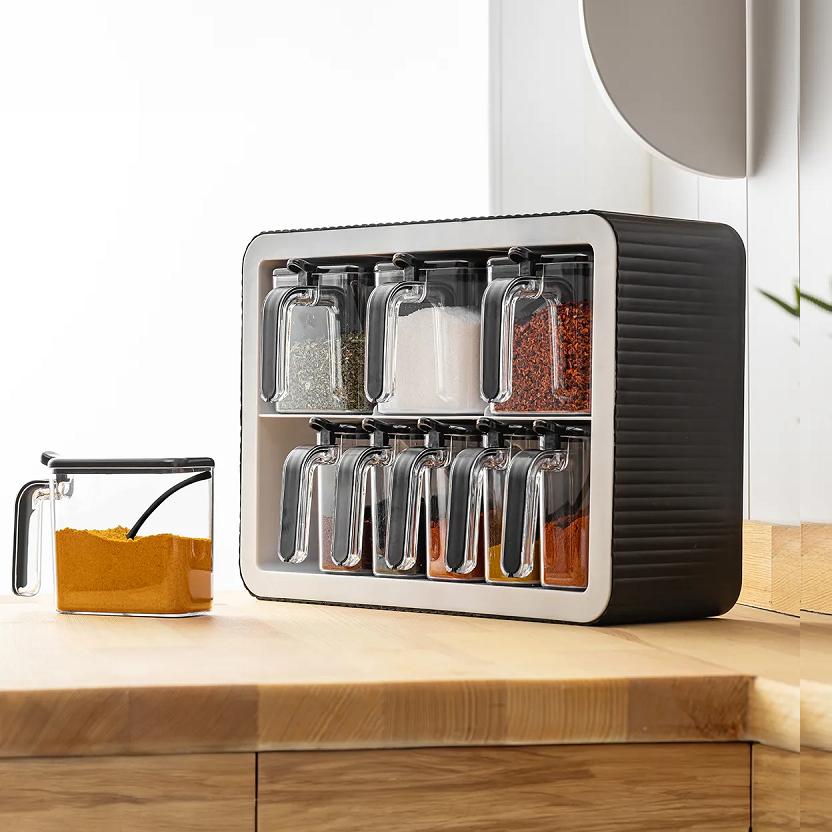 Pots à Épices – Organisateur Complet pour une Cuisine Ordonnée