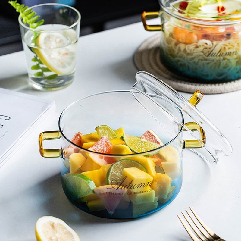 Cocotte vintage Visions en verre ambré de 1,5 l avec couvercle Cocotte vintage Visions en verre ambré de 1,5 l avec couvercle