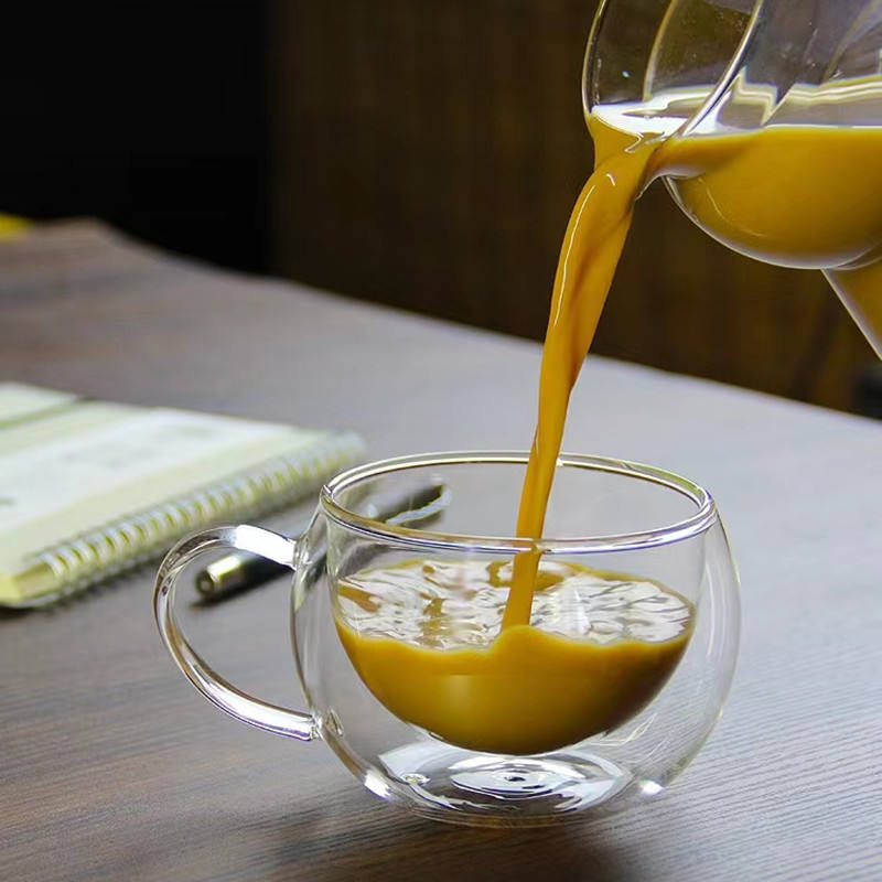 6 Tasse à café en Verre Double 80 ML