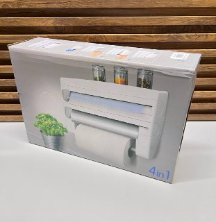 Distributeur Mural 3 en 1 pour Films et Rouleaux de Cuisine - Organisation et Découpe Faciles