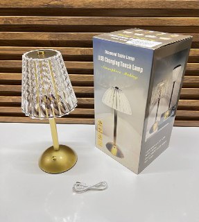 Lampe de Table Rechargeable en Acrylique Effet Cristal - Lumière d'Ambiance Sans Fil
