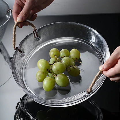 Bol de Service en Verre Transparent : Parfait pour les Repas Quotidiens et les Occasions Spéciales