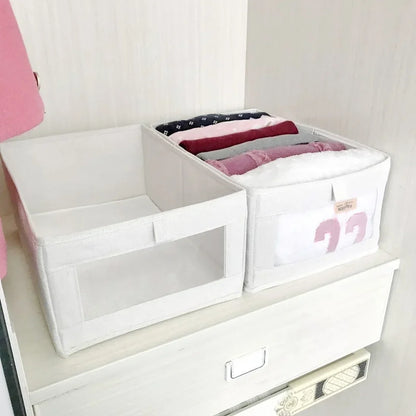 6 Boîtes de Rangement pour Placard & Dressing – Avec Poignées