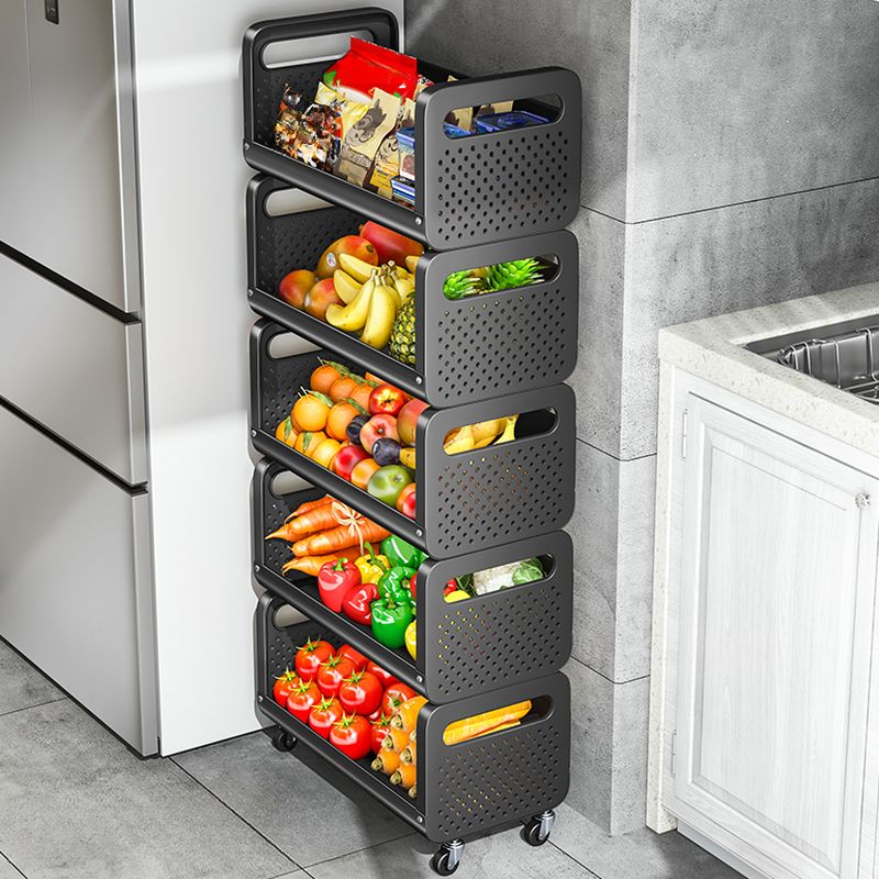 Chariot de Rangement Cuisine à Roulettes 5 Niveaux | Fruits et Légumes | Design et Mobilité