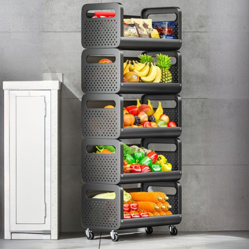 Chariot de Rangement Cuisine à Roulettes 5 Niveaux | Fruits et Légumes | Design et Mobilité