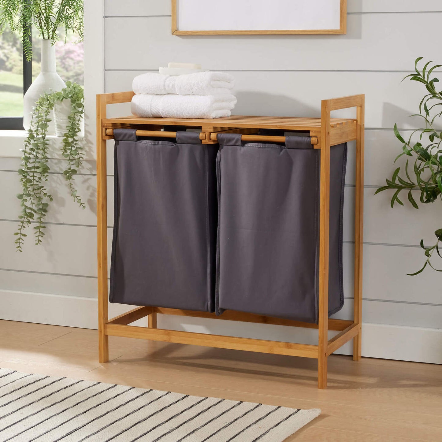 Panier à Linge Walton en Bambou Naturel – Home Source