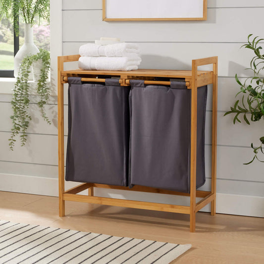 Panier à Linge Walton en Bambou Naturel – Home Source