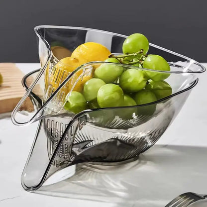 2 Panier Passoire Transparent Humide-Sèche pour Fruits , Légumes