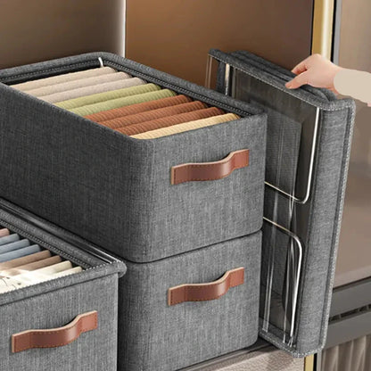3 Boîte de Rangement pour vêtements avec couvercle