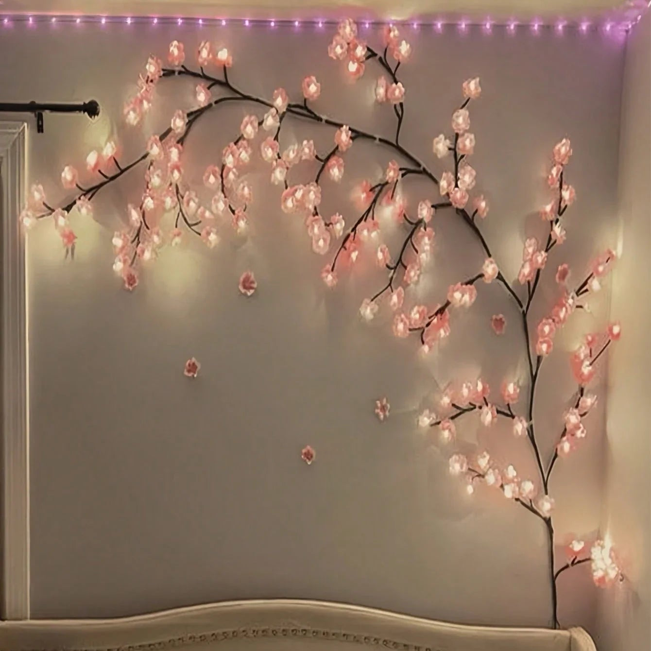 Lampe LED Branche Fleurie Murale Élégante