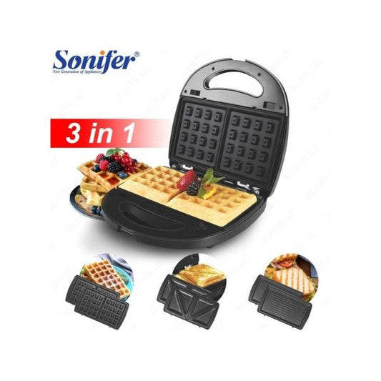 Savourez la Variété: Presse Électrique Sonifer pour Gaufres, Sandwiches et Grillades