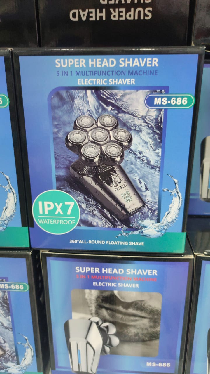 Rasoir Électrique Multifonction 5-en-1 Super Head Shaver MS-686