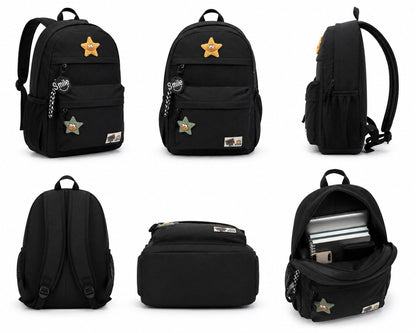 Sac à Dos Scolaire Tendance – Design Étoile & Grande Capacité