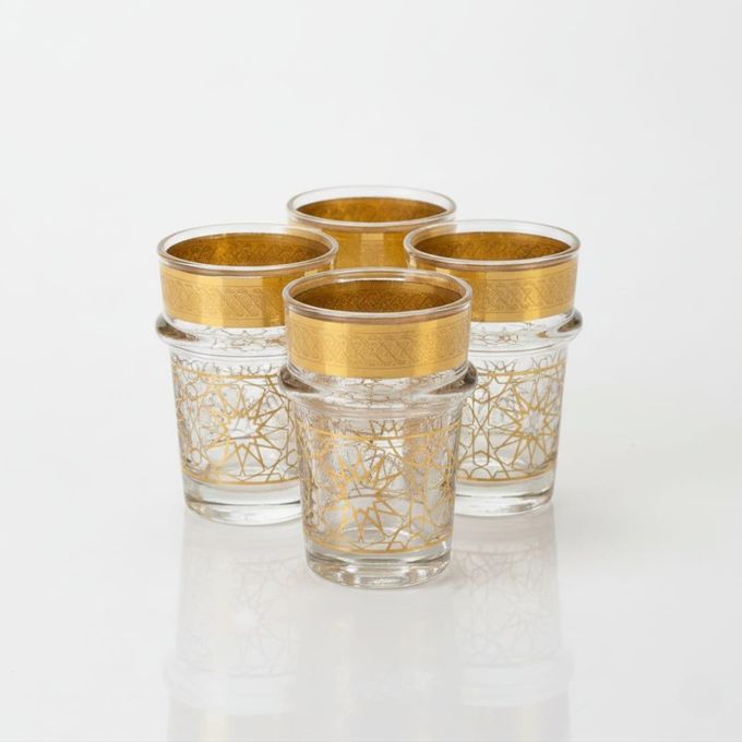 Verres à Thé Marocains Dorés (x12)