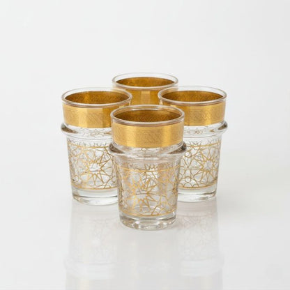 Verres à Thé Marocains Dorés (x12)