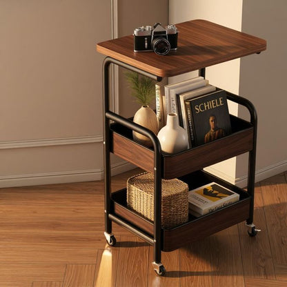 Chariot de Rangement Mobile 2 Niveaux avec Roulettes – Design Moderne &amp; Pratique