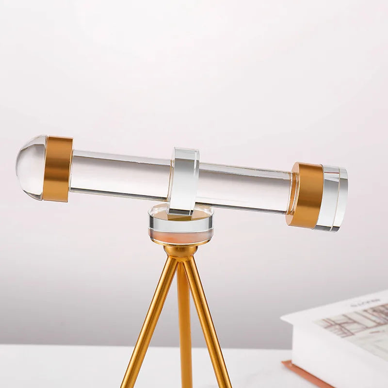 Jumelles en Cristal – Ornement de Décoration Astronomique Élégant pour Salon, Chambre ou Bureau