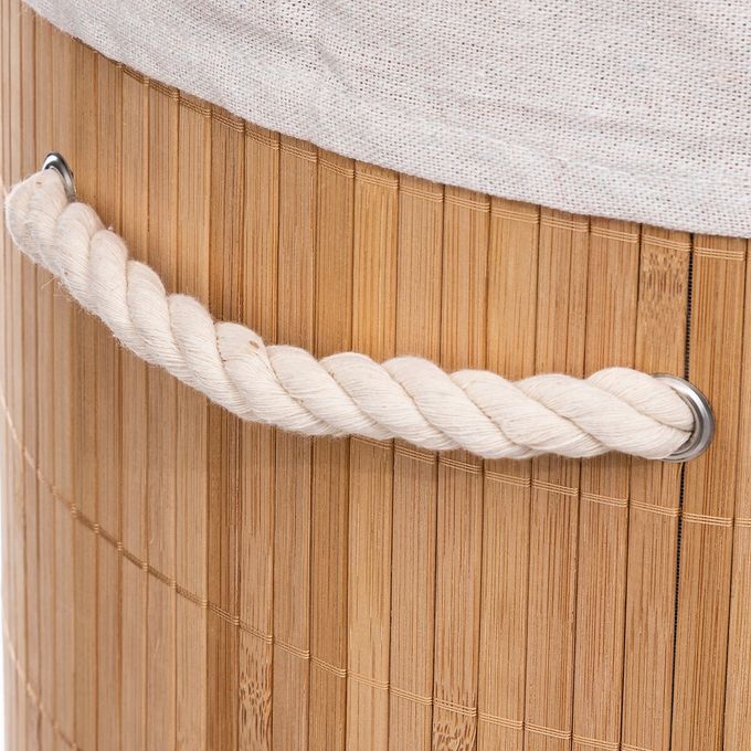 Panier à Linge en Bambou avec Couvercle
