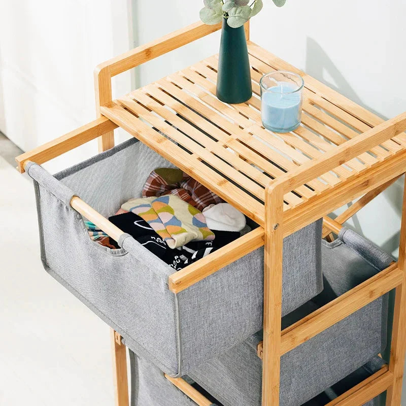 NESTO🪵 Miroir à Linge en Bambou Naturel 🍁