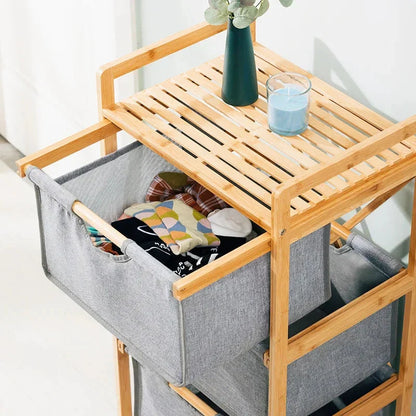 NESTO🪵 Miroir à Linge en Bambou Naturel 🍁